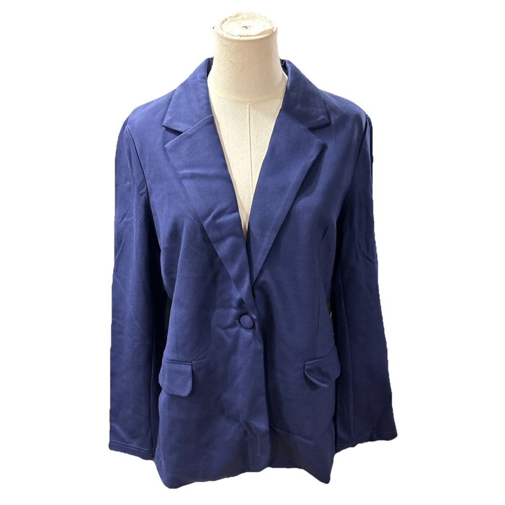 Mary Crafts Womens Blazer 14 Blue Suit Jacket DR599C NEW